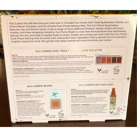 THE BEAUTY CROP - Cherie Amour Gift Set. Eyeshadow Blush & Setting Spray NWT! - Picture 12 of 12